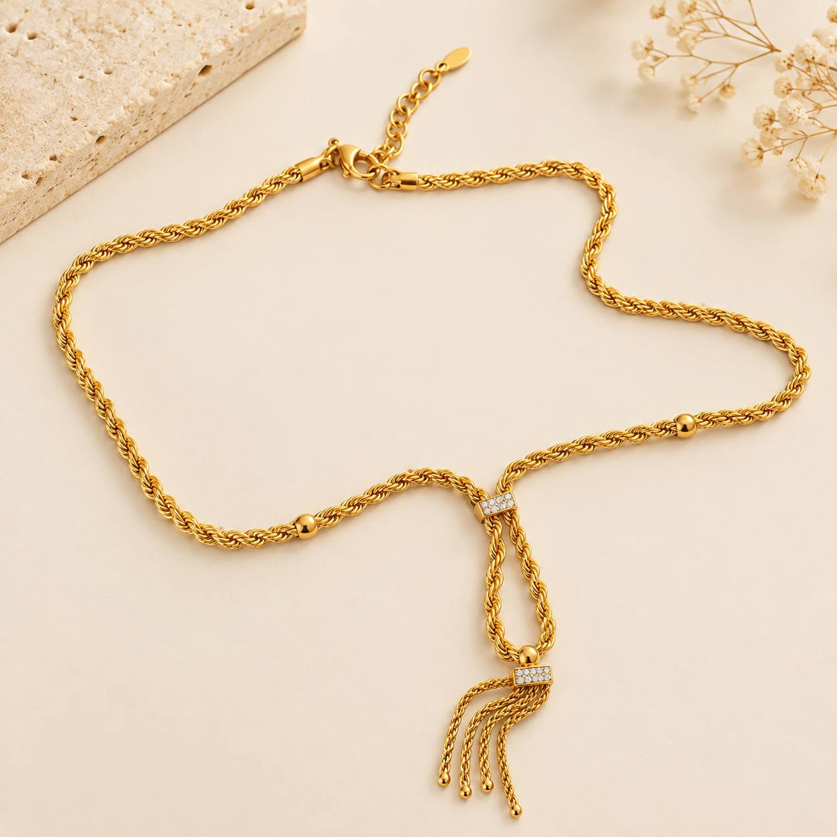collier en acier inoxydable pour femme
